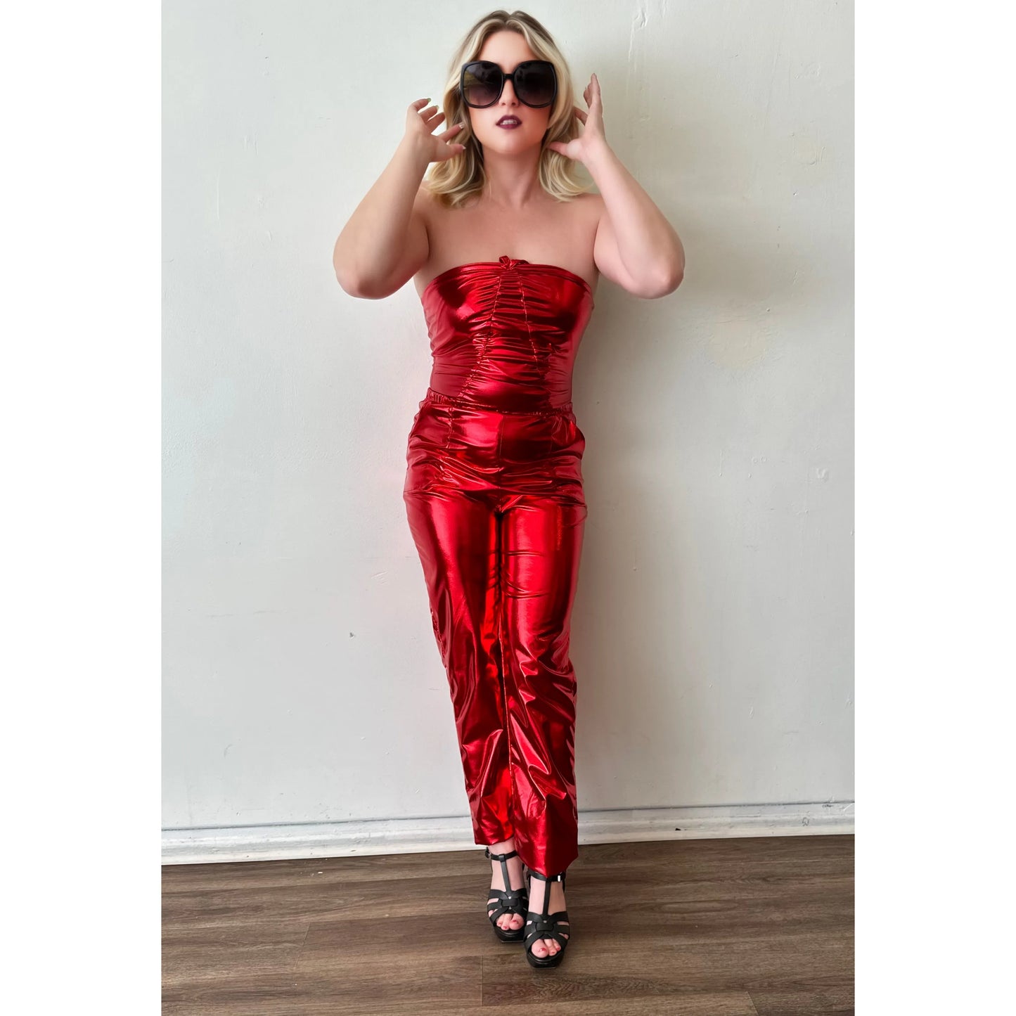 Miami South Beach Crimson Chrome Pants