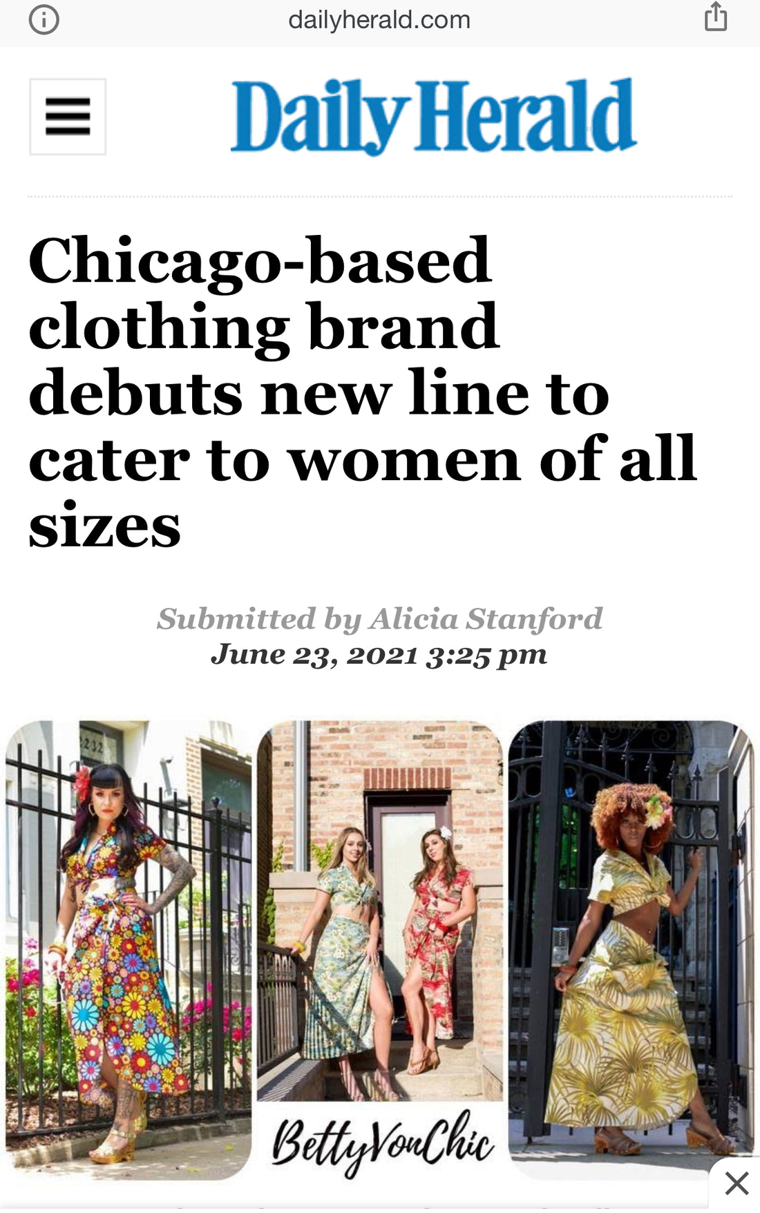 Chicago based clothing brand debuts new line to cater to women of all sizes