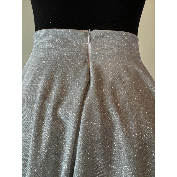 Stardust Bubble Skirt in Glittering Silver.