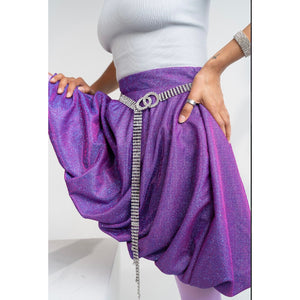 Stardust Bubble Skirt in Cosmic purple