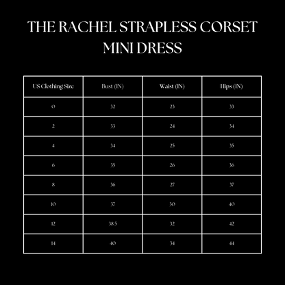 The Rachel Strapless Corset Mini Dress