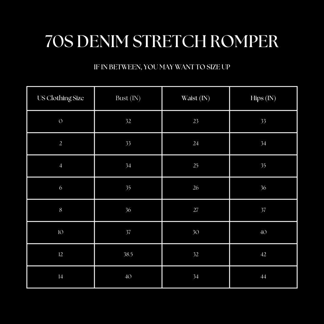 70’s Stretch Denim Romper