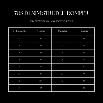70’s Stretch Denim Romper