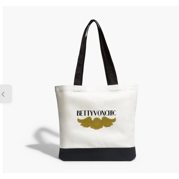 BettyVonChic Cherub Logo Cotton Tote Bag