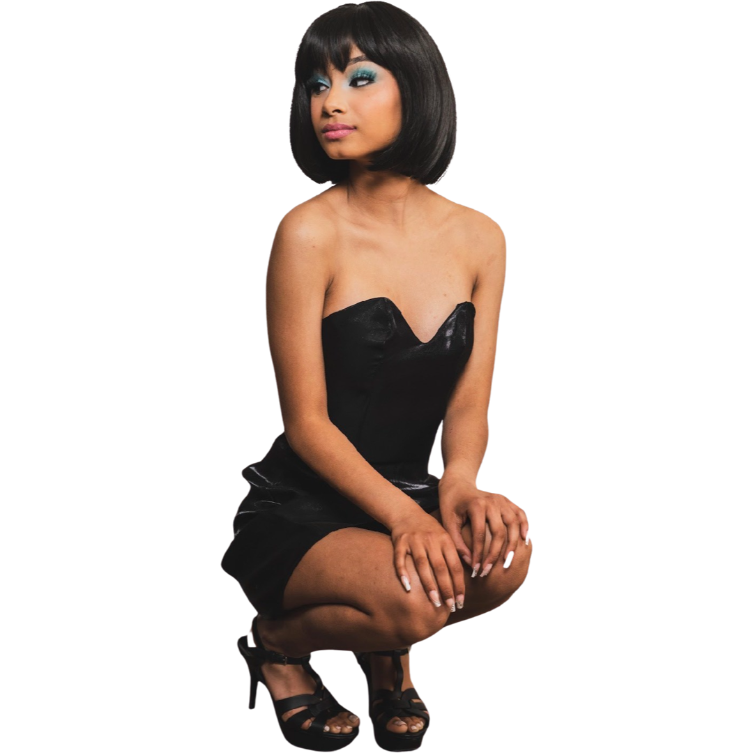 The Rachel Strapless Corset Mini Dress Blank Shimmer