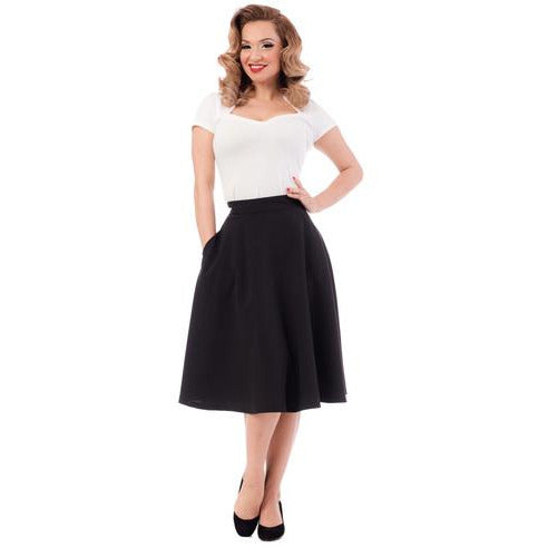 
            
                Load image into Gallery viewer, High Waist Thrills Skirt with Pockets-Black
            
        