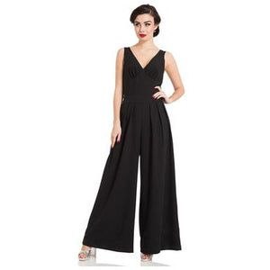 Farah - Flared Jumpsuit-Black
