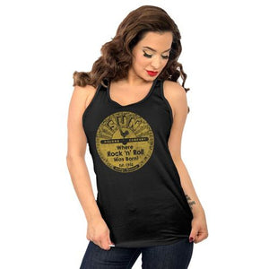 Sun Records Distressed Womens tank