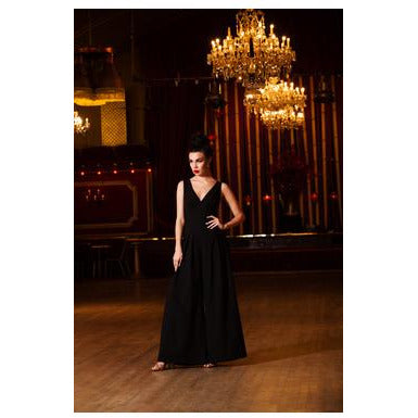 Farah - Flared Jumpsuit-Black
