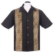 Mens Leopard Panel Button Up