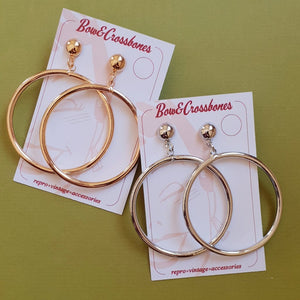 Wanda XL hoop earrings Silver