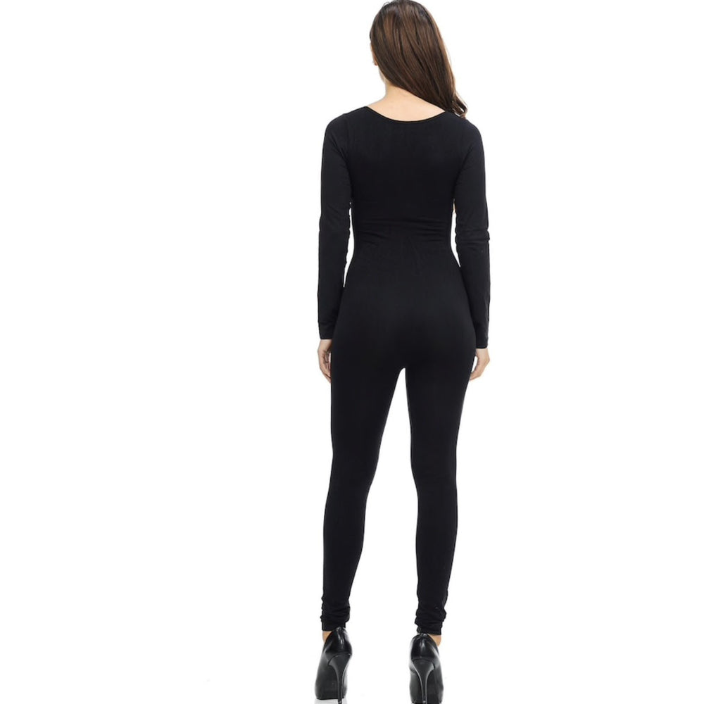
            
                Load image into Gallery viewer, Black Full Nylon Spandex Jumpsuit
            
        