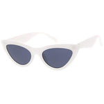 Medium Cateye Sunglasses in White, Ruby, Gold, Black