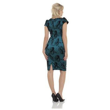 
            
                Load image into Gallery viewer, Peacock Pencil Dress
            
        