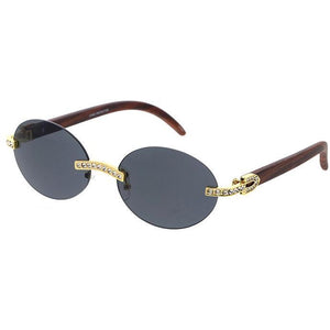 Small oval rimless sunglasses 90’s