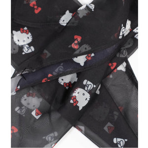 Hello Kitty x Unique Vintage Black Kitty Print Hair Scarf