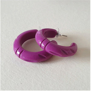 Elsie Hoop Earrings - Violet