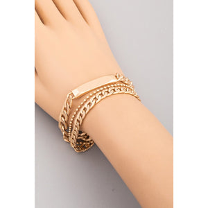 Layered Bar Toggle Chain Bracelet