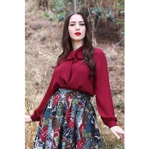 Burgundy Bow Top