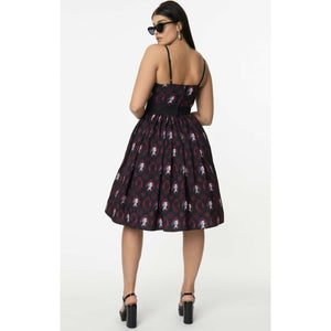 Universal Monsters x Unique Vintage Dracula Portrait Draculette Swing Dress
