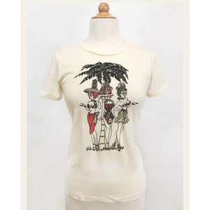 
            
                Load image into Gallery viewer, TROPICAL HEAT WAVE T-SHIRT IN IVORY BY NATHALIE RATTNER
            
        