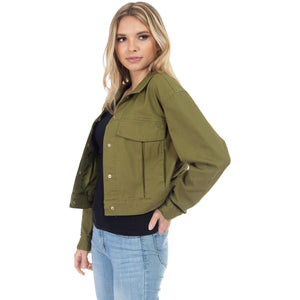 Vintage Green-Cropped Jacket