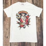 Inmigrante Tshirt Men's in Natural design by Howlin' Wolf Tattoo