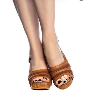 Daisy Jane Slingback - Brown Suede and Leather Strap