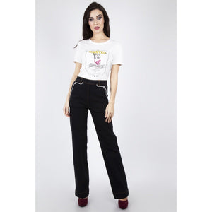 Hazel Wide Leg Denim Trousers