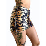 Tiger Double Studded Zip Mini Skirt