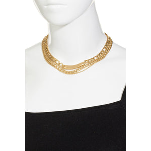 Layered Flat Curb Chain Necklace
