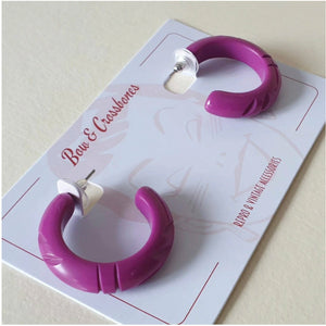 Elsie Hoop Earrings - Violet