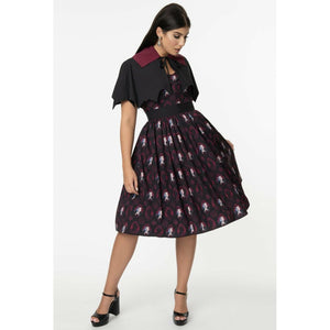 Universal Monsters x Unique Vintage Dracula Portrait Draculette Swing Dress