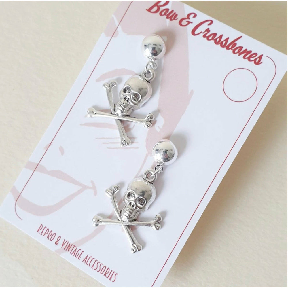 Calico Mary Skull & Crossbones Earrings