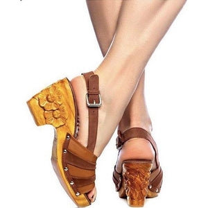Daisy Jane Slingback - Brown Suede and Leather Strap