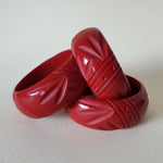 Pea Collection Thick Bangle - Cherry Red Queenie Size