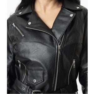 Grease x Unique Vintage Black Vegan Leather Greaser Jacket