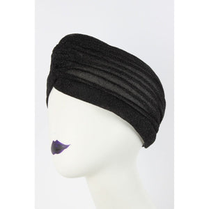 Leila Black Sparkle Turban