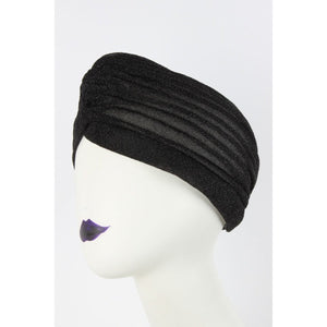 
            
                Load image into Gallery viewer, Leila Black Sparkle Turban
            
        