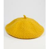 Mustard Basketweave Adieu Beret