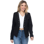 Edgy-Eyelet Blazer
