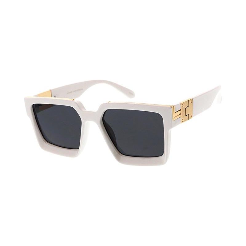 Large square frames with gold accents Unisex