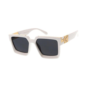 Large square frames with gold accents Unisex