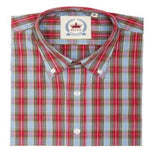 Mens Sky Blue and Red Check Shirt