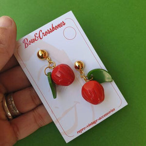 
            
                Load image into Gallery viewer, Fruitini Strawberry drop stud earrings
            
        
