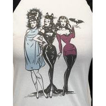 The Ladies Who Lunch 3/4-Sleeve Raglan T‑Shirt in white/Black in Unisex body