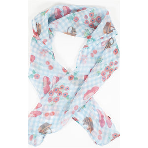 Wizard Of Oz x Unique Vintage Dorothy Of Kansas Print Hair Scarf