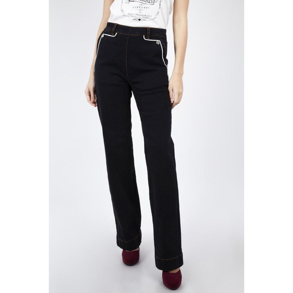 Hazel Wide Leg Denim Trousers