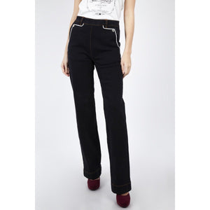 Hazel Wide Leg Denim Trousers
