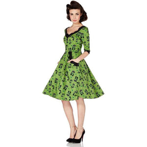 Cats in the rain swing dress